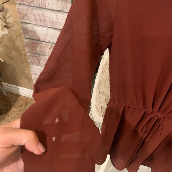 Fall chiffon dress sz S - Picture 2 of 3